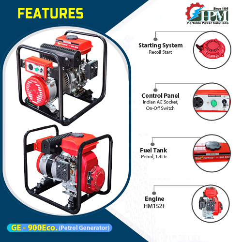200 Amps, Portable Welding Generator, Model HPW-250-TIG, Petrol Run, Recoil Start